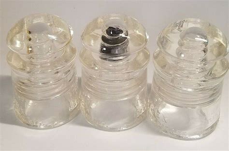 Vintage Corning Pyrex Glass Insulator Cd Lot Of Clear Tall