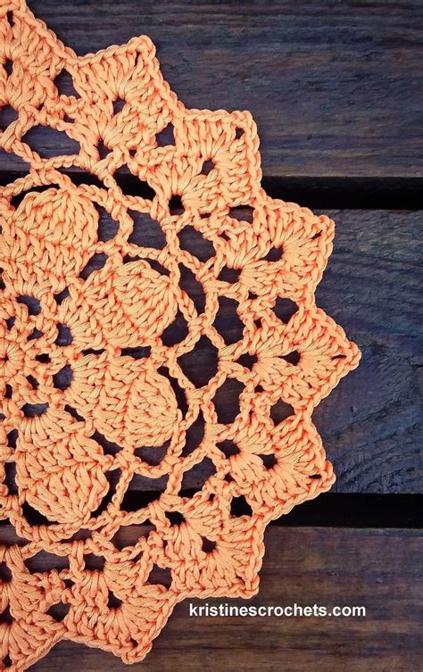 Anemone Flower Doily Crochet Pattern By Kristines Crochets In 2022 Crochet Flower Squares