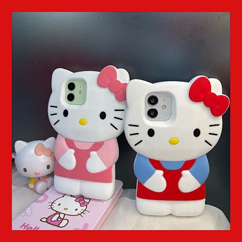 Hello Kitty Cute Three Dimensional Silicone Phone Cases For Iphone 13