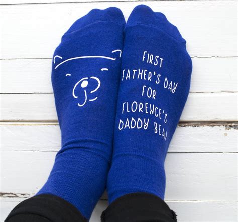 Daddy Bears First Fathers Day Socks In 2021 First Fathers Day