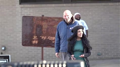 ‘I voted for that guy!’: John Fetterman and wife vote in Pennsylvania