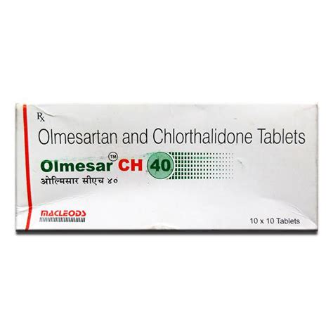 Buy Olmesar CH 40 Mg Tablet 10 Tab Online At Best Price In India