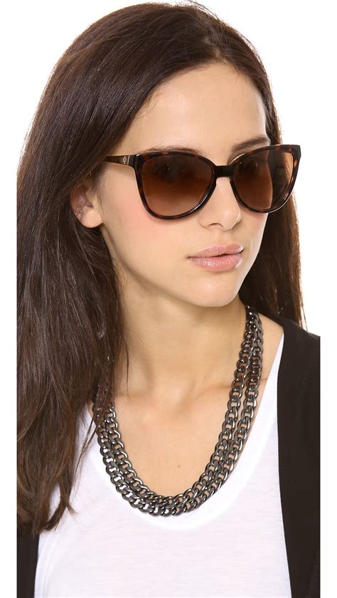 Lyst Tory Burch Modern Foldable Sunglasses In Brown