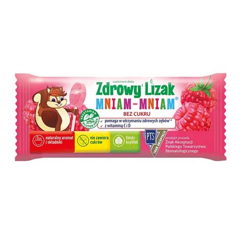 Zdrowy Lizak Mniam Mniam lizaki na ząbki kości i odporność z witaminą