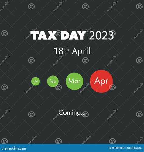 Tax Day is Coming, Design Template - USA Tax Deadline, Due Date for ...