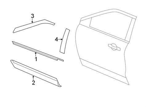 Ford Police Interceptor Utility Door Molding Lower Carbon Black