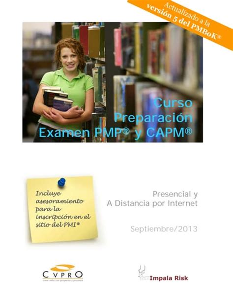 2013 Preparación Examen Pmp Y Capm Presencial Y Remoto Pdf