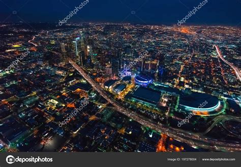 Aerial View Of Downtown Los Angeles Stock Photo By Melpomene