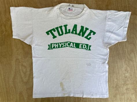 Champion Running Man Shirt 60s Vintage Tulane Univers Gem