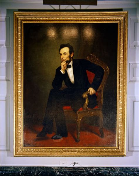 Kn C18103 White House Painting Portrait Of President Abraham Lincoln