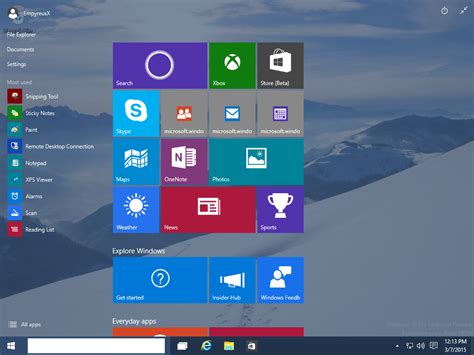 File:Windows10-10.0.10036-StartScreen.png - BetaWiki