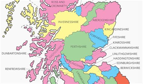 A Map Of Historical Scottish Counties