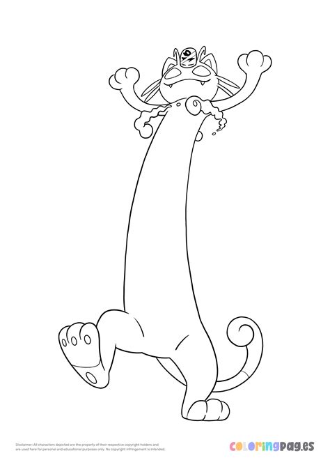 Pokémon Gigantamax Meowth coloring page