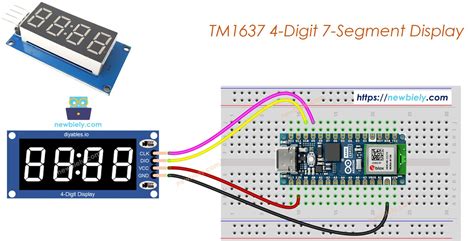 Arduino Nano ESP32 TM1637 4 Digit 7 Segment Display Arduino Nano