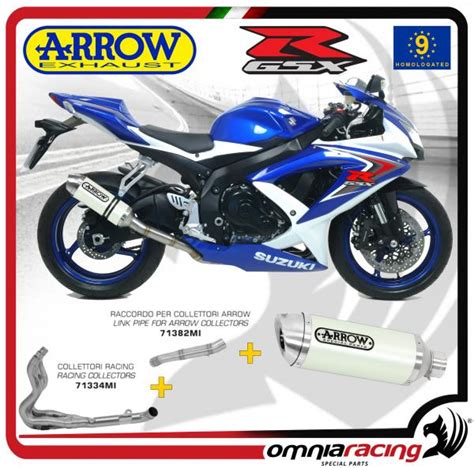 Arrow Full Exhaust System Street Thunder Aluminium White Silencer For