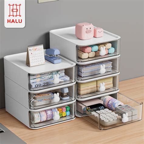 Jual HALU Rak Kosmetik Laci Mini Kabinet Rak Meja Laci Storage Box