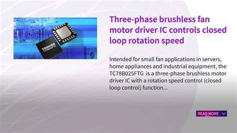 Three Phase Brushless Fan Motor Driver Ic Controls Closed Loop Rotation