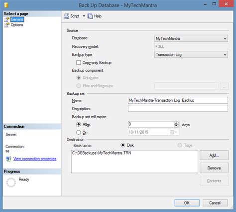 Transaction Log Backups In Sql Server Step By Step Tutorial With Examples Sql Dba School