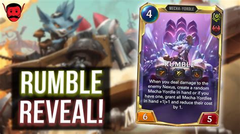 RUMBLE REVEAL Reaction Analysis New Champion Card Legends Of