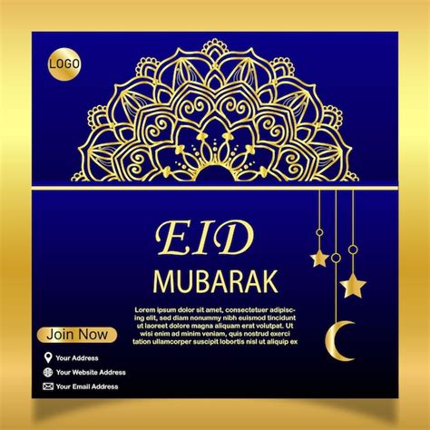 Premium Vector Islamic Eid Festival Greeting Social Media Design