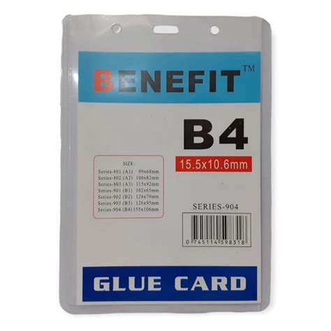 Jual Name Tag Plastik Id B4 Benefit Card Case Uk B4 Pack Isi 20