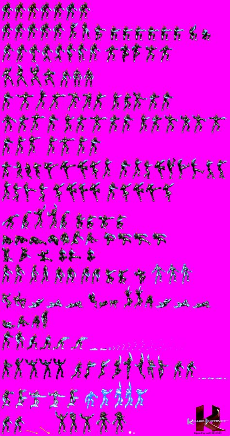 Welcome To Sprite World Fulgore Sprite Sheet Killer Instinct SNES