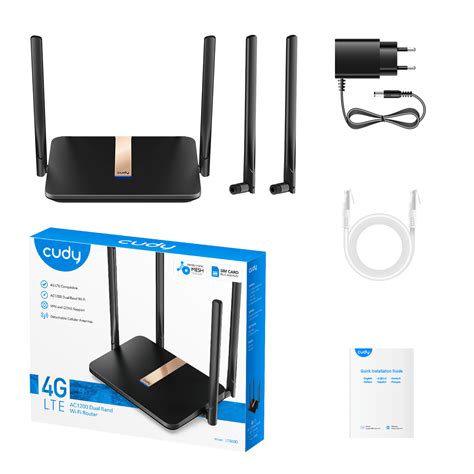 Cudy 4G LTE AC1200 Dual Band Wi Fi Router LT500D Help Tech Co Ltd