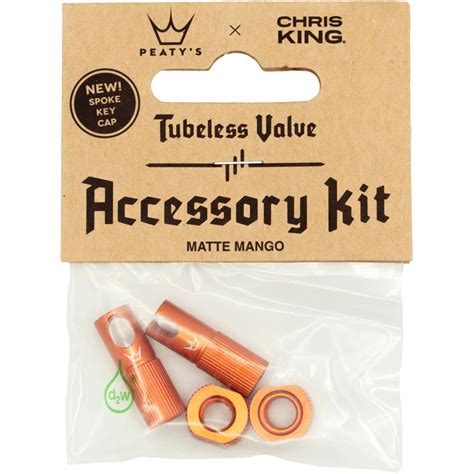 Peaty S X Chris King Tubeless Valves Accessory Kit MK2 Mango BIKE24