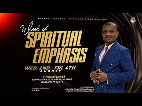 Week Of Spiritual Emphasis Day August Youtube