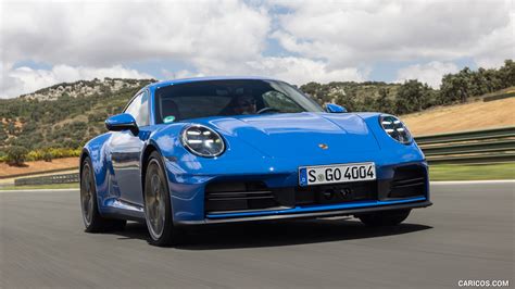 2025 Porsche 911 Carrera Coupe Color Lugano Blue Front Three Quarter