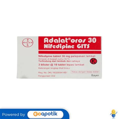 Jual Adalat Oros 30 Mg Box 30 Tablet Shopee Indonesia