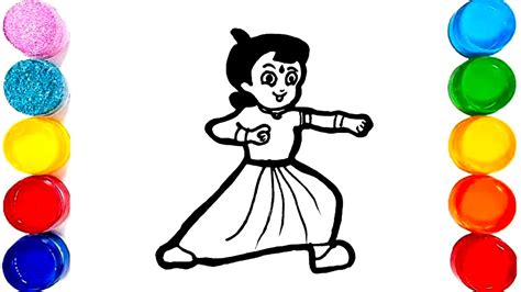 Chhota Bheem Cartoon How To Draw Chota Bheem Drawing Colouring