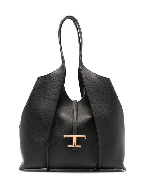 TOD'S - T Timeless Leather Shopping Bag Tod's