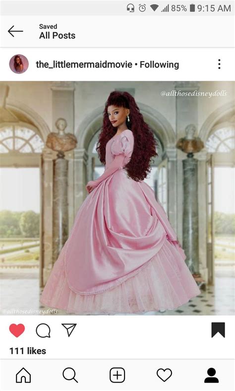 Halle in a pink dress. | Mermaid ball gown, Dress, Ball gowns