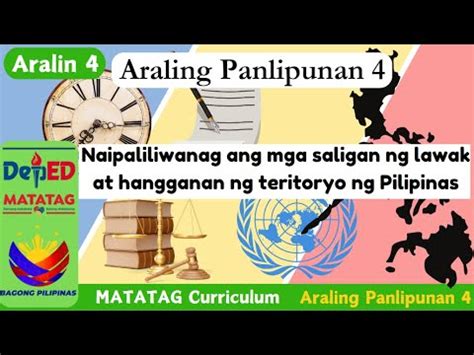 Aralin 4 Naipaliliwanag Ang Mga Saligan Ng Lawak At Hangganan Ng