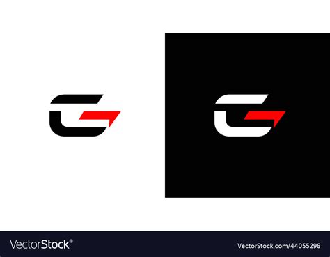 Modern And Strong Letter G Initials Logo Design Vector Image