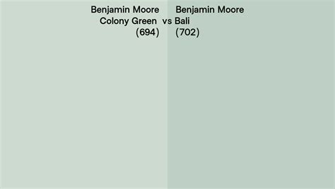 Benjamin Moore Colony Green Vs Bali Side By Side Comparison