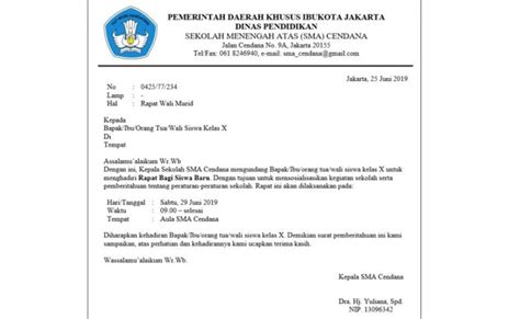 Contoh Membuat Surat Tidak Resmi Contoh Surat Resmi