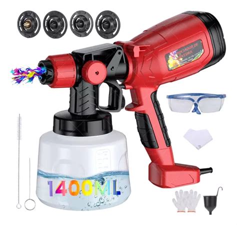 Pistolas Para Pintar 1400ml Pulverizador Pintura 1000w 110v Envío gratis