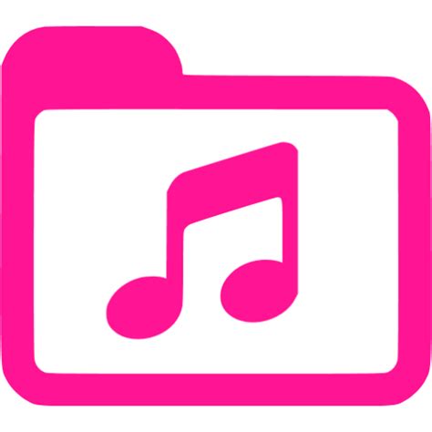 Deep Pink Music Icon Free Deep Pink Folder Icons