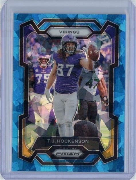 Tj Hockenson Panini Prizm Blue Ice Vikings Hawkeyes Ebay