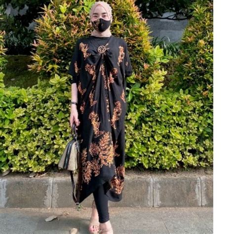 Jual Kaftan Batik Wayang Daun Lace Kaftan Batik Wayang Kawung Shopee