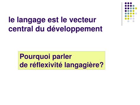 PPT Parler pour apprendre La dimension réflexive des langages