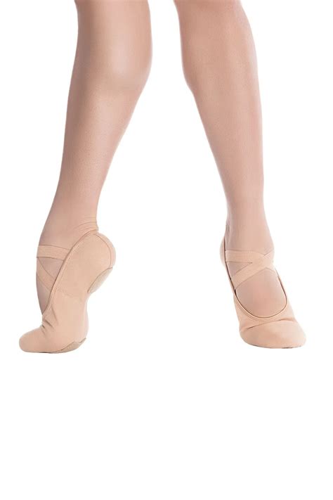 Sapatilha Nude Só Dança SD Lona Stretch Sola Dividida Dance