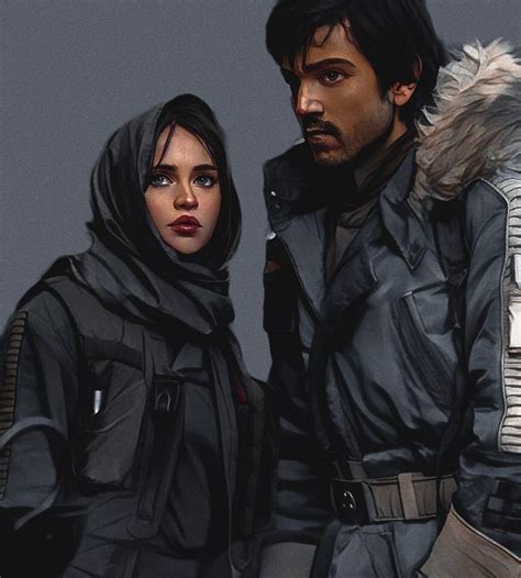 Star Wars Rogue One Jyn Erso Cassian Andor Diego Luna Felicity Jones