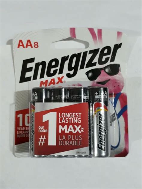 Exp 122028 Aa8 Energizer Max Longest Lasting Batteries Leak Resistant