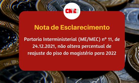 Portaria Interministerial ME MEC nº 11 de 24 12 2021 não altera