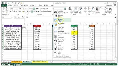 Currency Percentage And Number Data Formatting Youtube