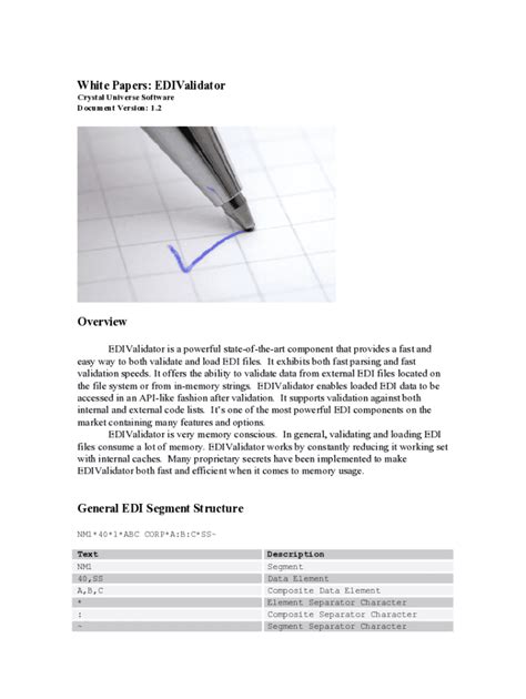 Fillable Online Purpose What is EDI X EDI X12 standards and releases ...