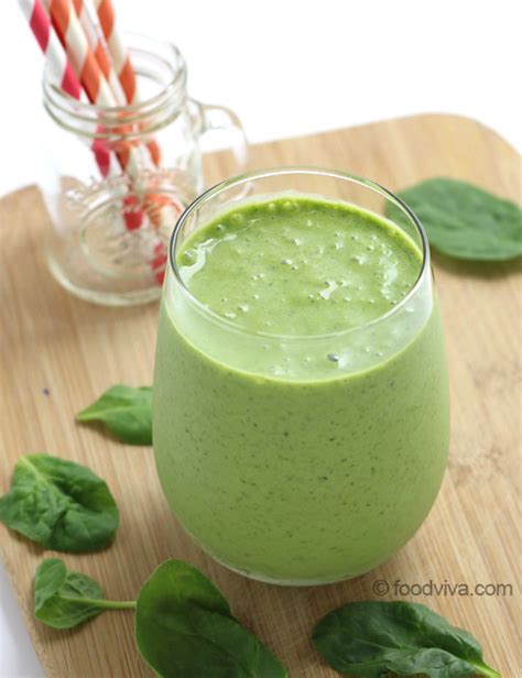 Spinach Smoothie Recipe Green Fruit Smoothie With Strawberry And Blueberry